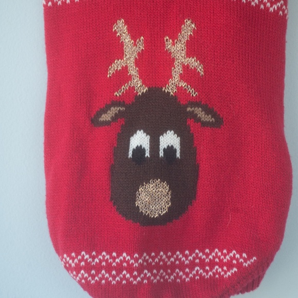 H&M Red Dog Reindeer Holiday Sweater - Picture 7 of 9